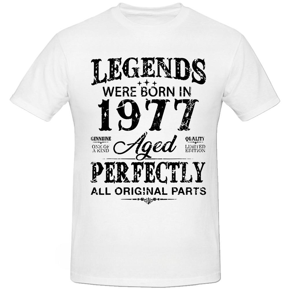 Vintage 1977 Funny 47 Years Old Men and Women 47th Birthday T Shirts Graphic Boyfriend Husband Streetwear Gifts Summer Tshirt