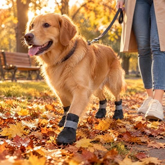 Comfortable Paws Covers for Travel Waterproof Dog Shoes Small Medium and Large Dogs, Non-Slip Oxford Cloth Heavy Duty Boots Daily Walks