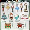 Set Of 12 Nutcracker Ballet Wooden Christmas Tree Festival Decoration 2D Pendant