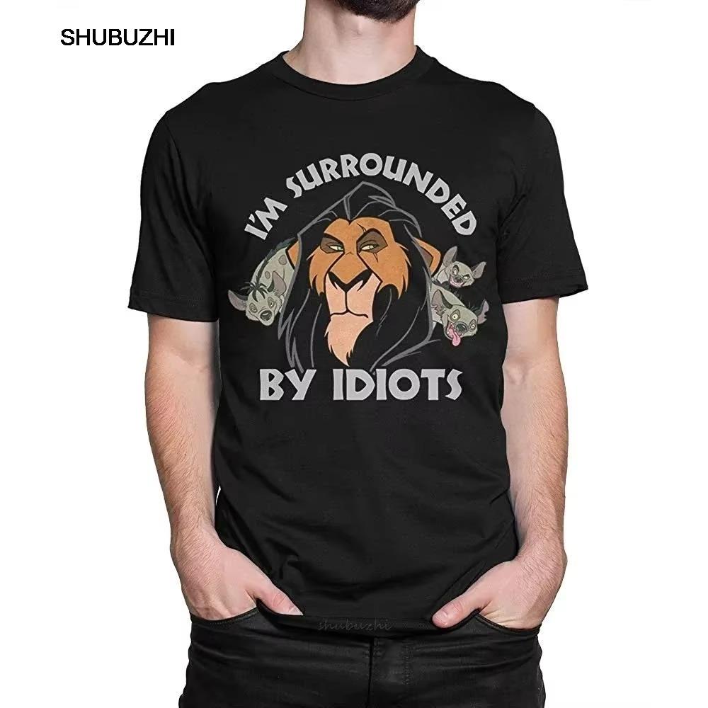 Scar Lion King T Shirt, I'm Surrounded By Idiots Tee TEE Shirt Breathable Tops Male Brand Teeshirt Men Summer Cotton T Shirt