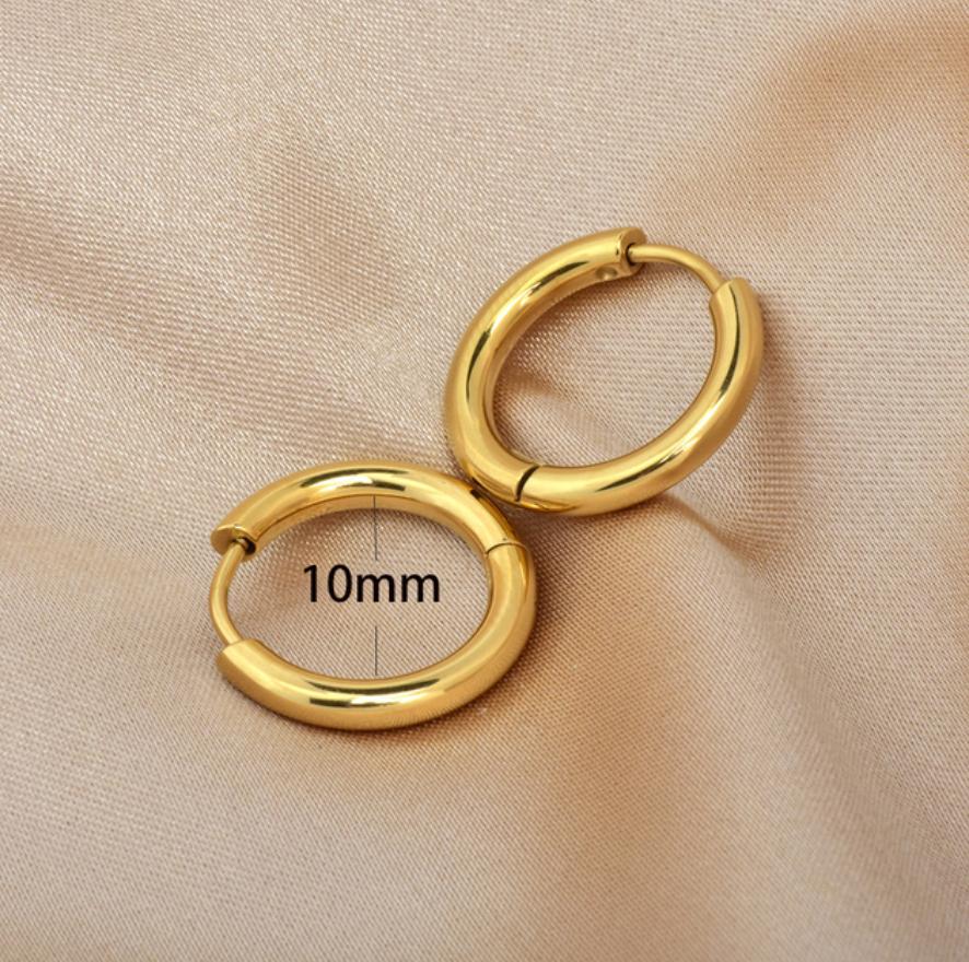 Fashion Multicolor Zircon Huggie Small Hoop Earrings For Women Round Circle Minimal Punk Rock Earring Cartilage Piercing Jewelry