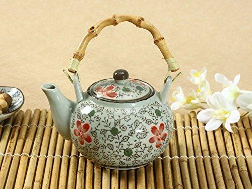 

Nishida Large Capacity Teapot (0.8L) (Red Cosmos) / Japanese Tableware 120027