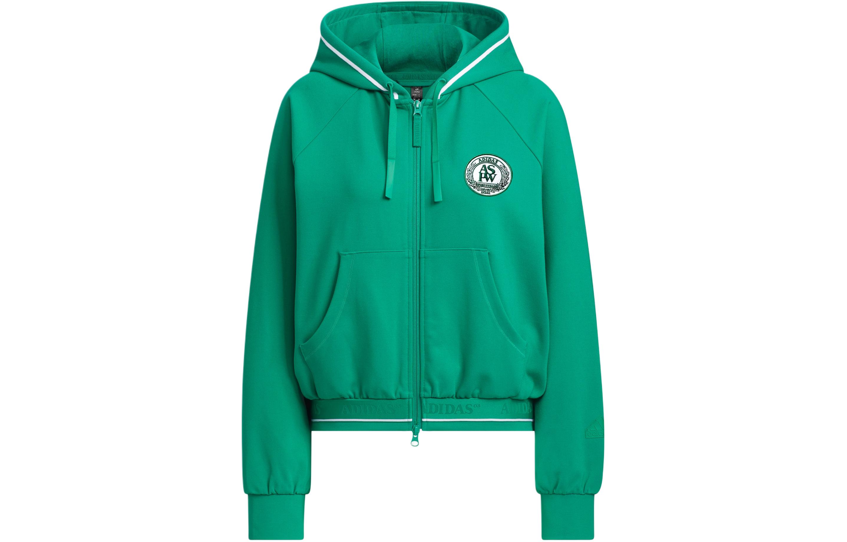 Adidas Verbiage Crop Jacket Jackets & Coats Women s Smoke Green JE3604 L