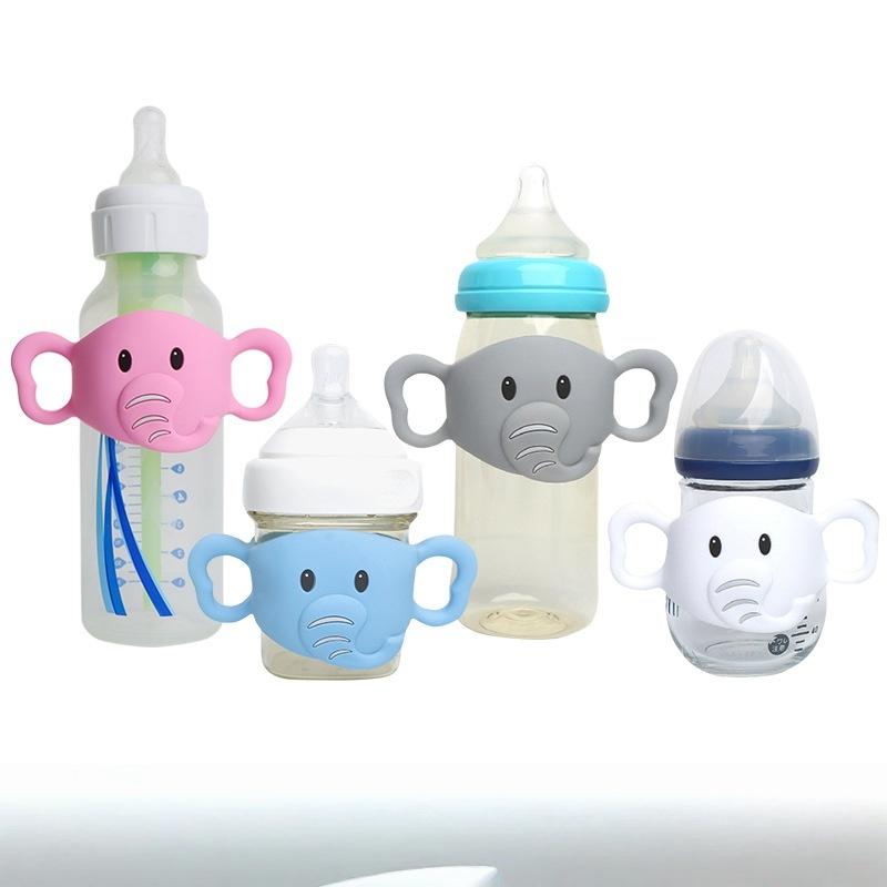 1Pcs Narrow Baby Feeding Bottle Holder Grips Silicone-Bpa-Free Bottle Handles For Baby Easy-Grip Transitional Sippy Cup Handles
