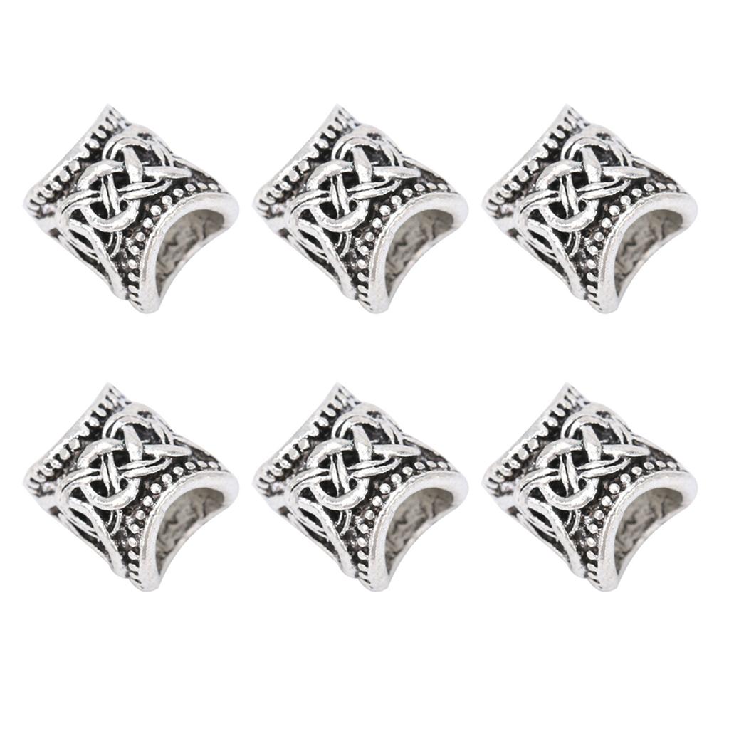 24pcs Alloy Vintage Beard Hair Beads Dreadlocks Hair Braiding Beads Jewelry Making Beads