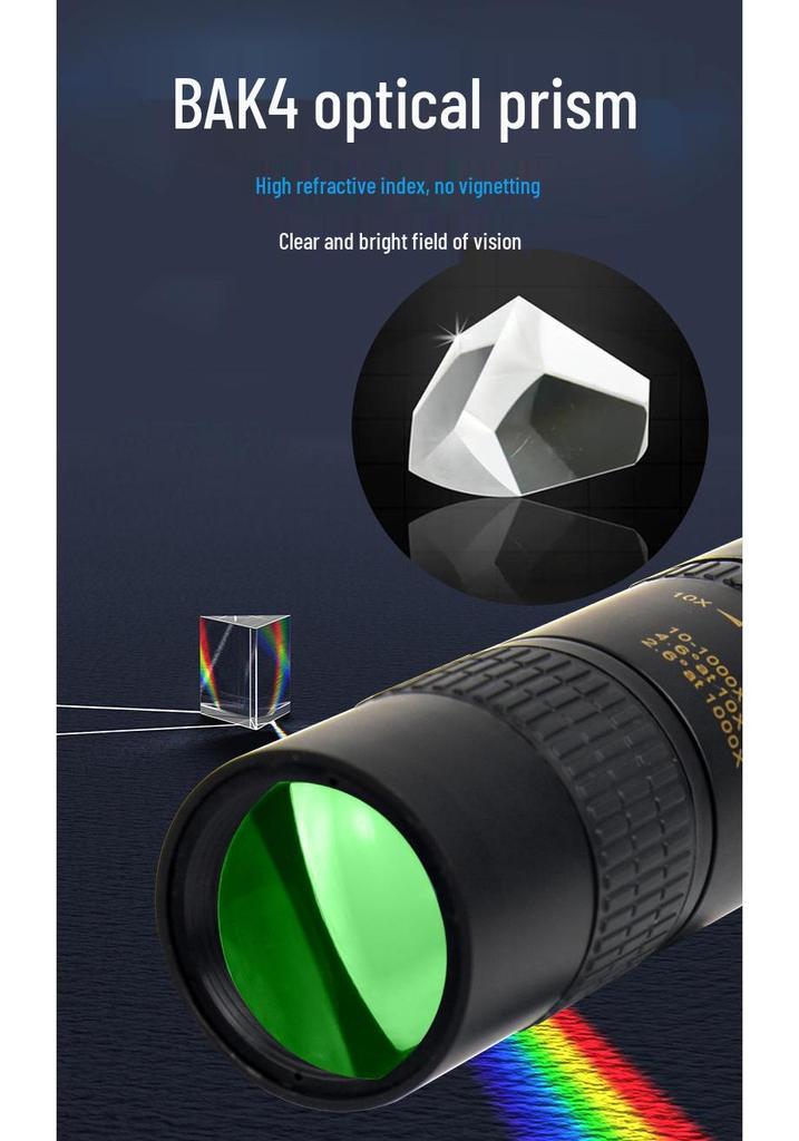 Universal Hawk 10-300x40 Variable Zoom HD Monocular Telescope for Mobile Photography