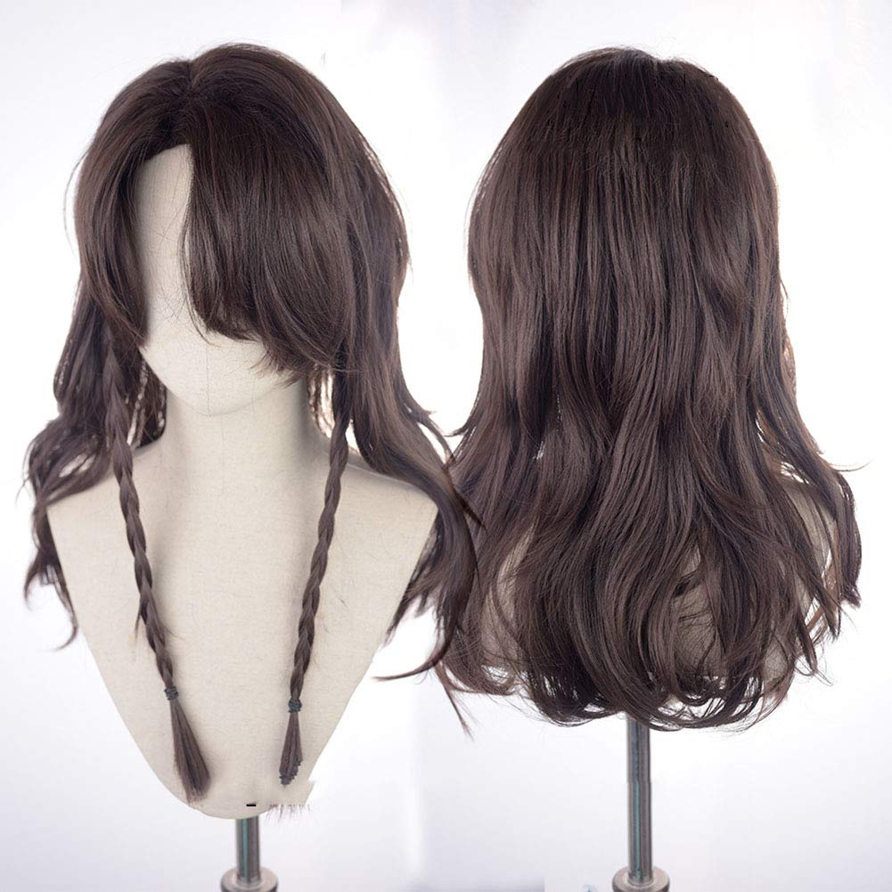 ABUNDANTDOODS Leona Kingscholar Cosplay Wig with Ears, Costume Accessory, Includes Net and Comb, Brown