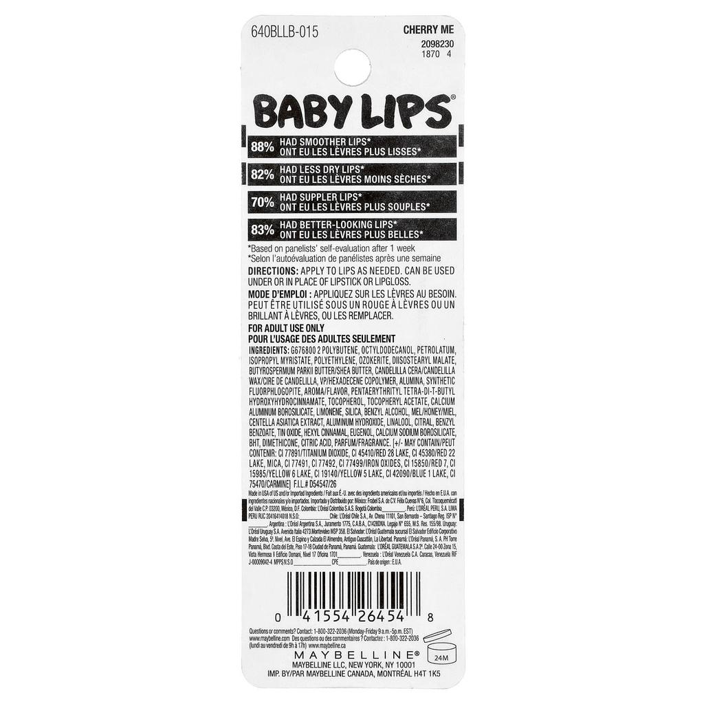 Baby Lips, Feuchtigkeitsspendender Lippenbalsam, Cherry Me, 0,15 oz(4.4G)