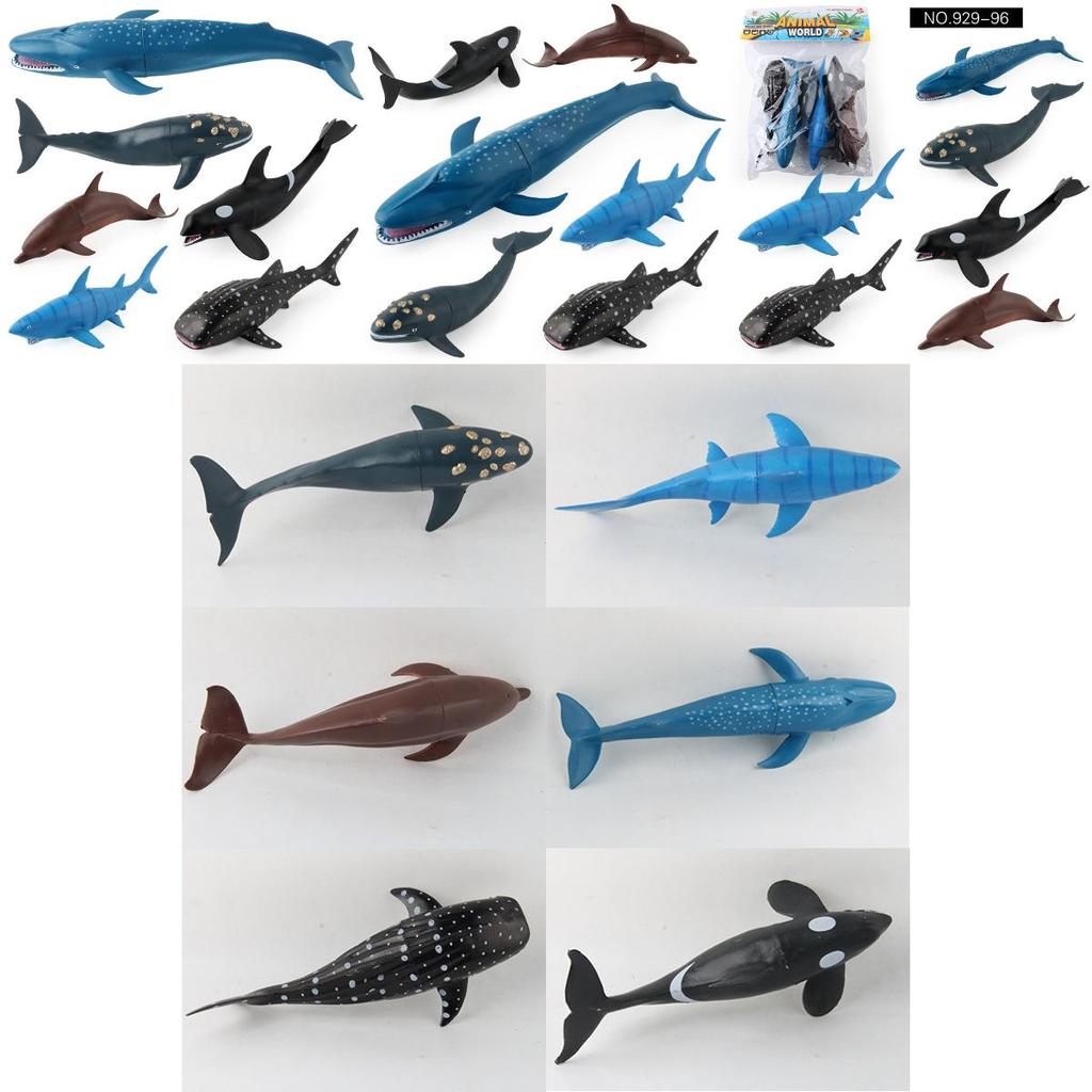 Childrens Marine Animal Model Set With Plastic Replicas For Educational Play