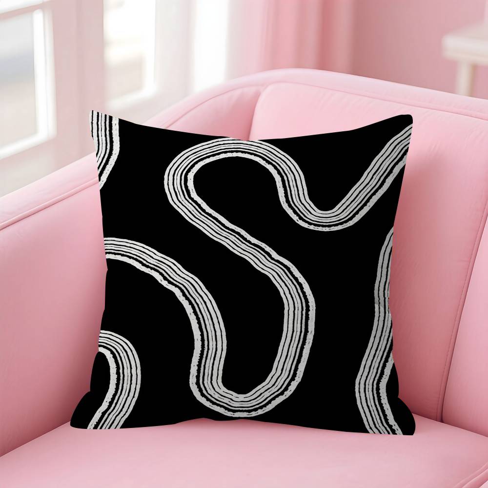 Minimalism Black And White Pillowcases Home Bedding Decorative Pillow Cover Wedding Super Soft Pillow Case