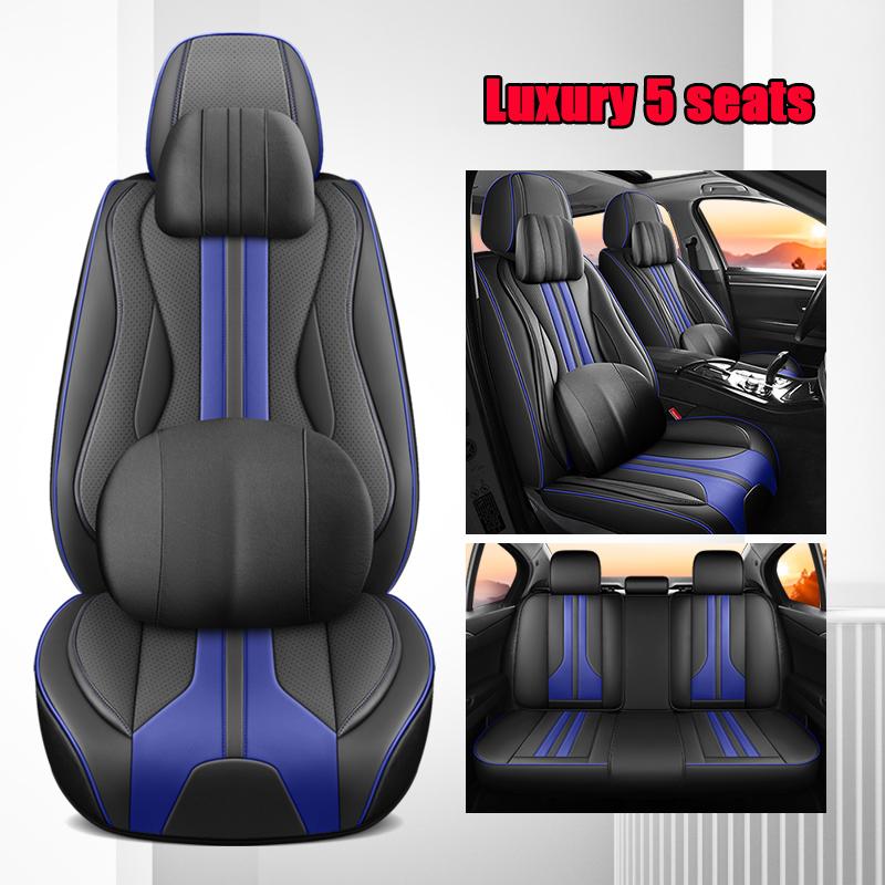 Waterproof Nappa Leather Car Seat CoversCar Seat Protectors with Headrests  Universal Auto Interior  For Lexus IS LS RC F ES 300