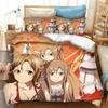 New SAO Yuuki Asuna Bedding Set Single Twin Full Queen King Size Bed Set Adult Kid Bedroom Duvet Cover Sets 3D Print Game Anime