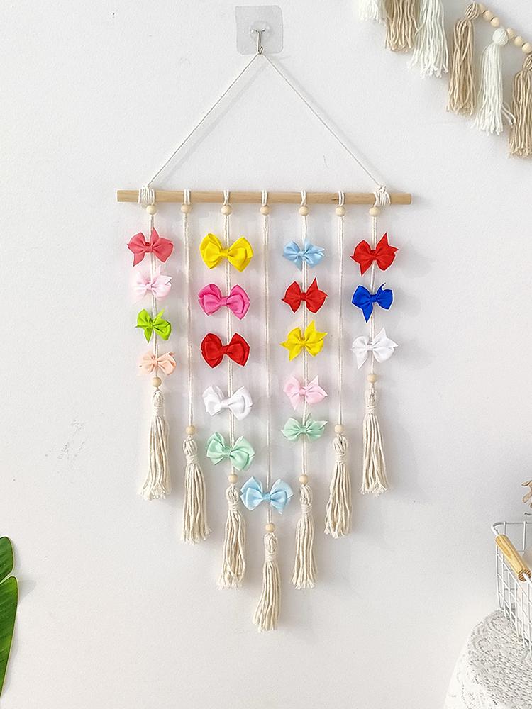 Wall Hanging Tapestry Home Wall Decoration DIY Photo Frame Postcards Storage Wall Handmade Bohemian Ethnic Chic Tassel Tapestry