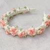 Stylish Plastic Hair Accessory Pearls Floral Accent Hairband Formal Casual Outfits Women Girls Long Wear Headwear