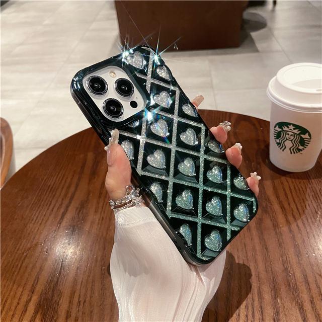 For iPhone 15 Pro Max Luxury Plating Frame Flash Glitter Phone Case For iPhone 11 12 13 14 15 16 Soft Protective Cover