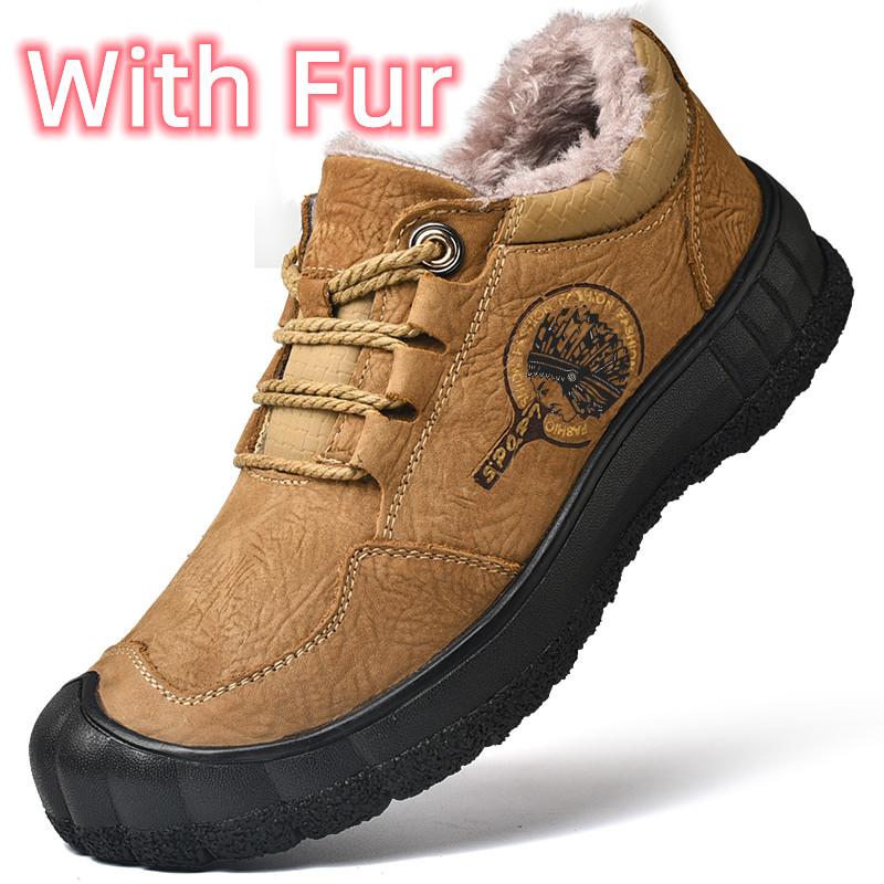 

Мужские нескользящие теплые зимние ботинки ручной работы, роскошные брендовые зимние ботинки, мужская обувь для активного отдыха, обувь для скалолазания и походов из натуральной кожи 46