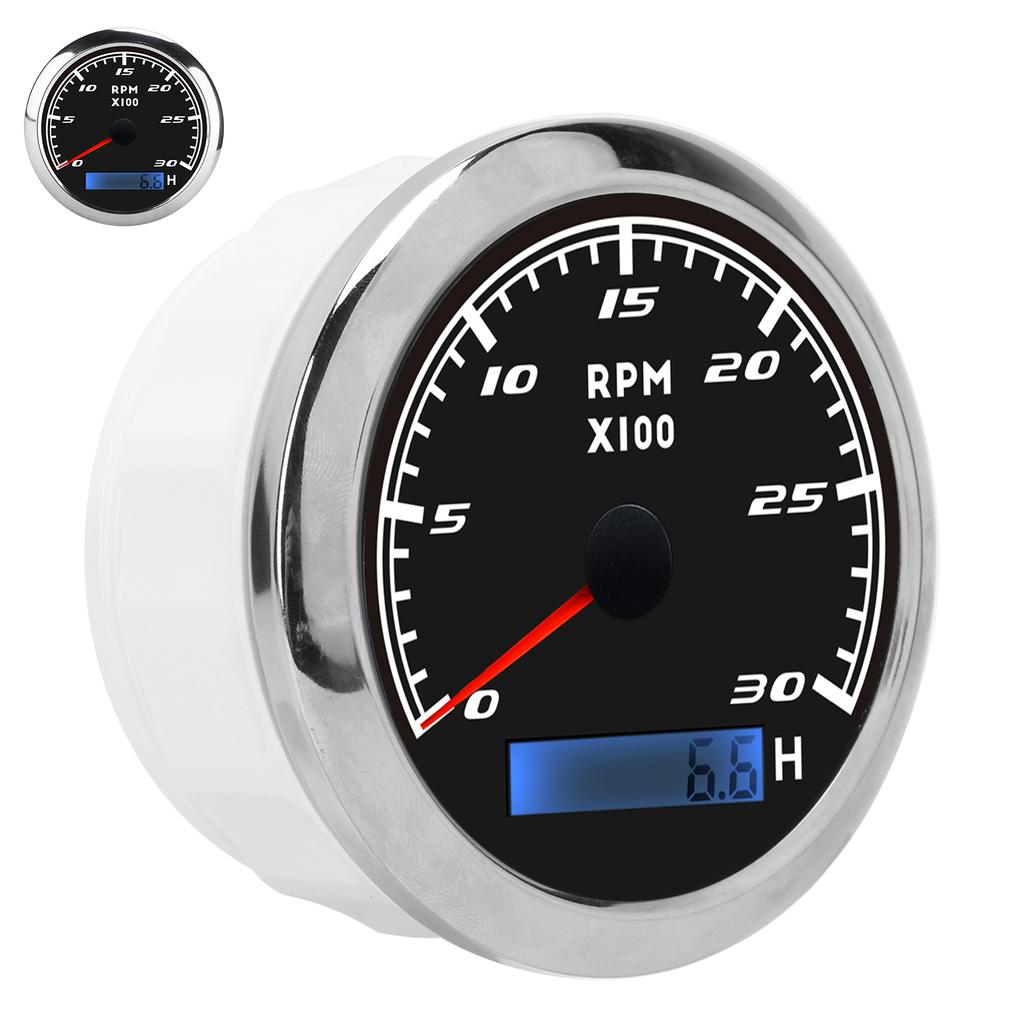 85mm Zeiger Drehzahlmesser RPM Tacho IP67 Edelstahl   für Auto Boot Marine