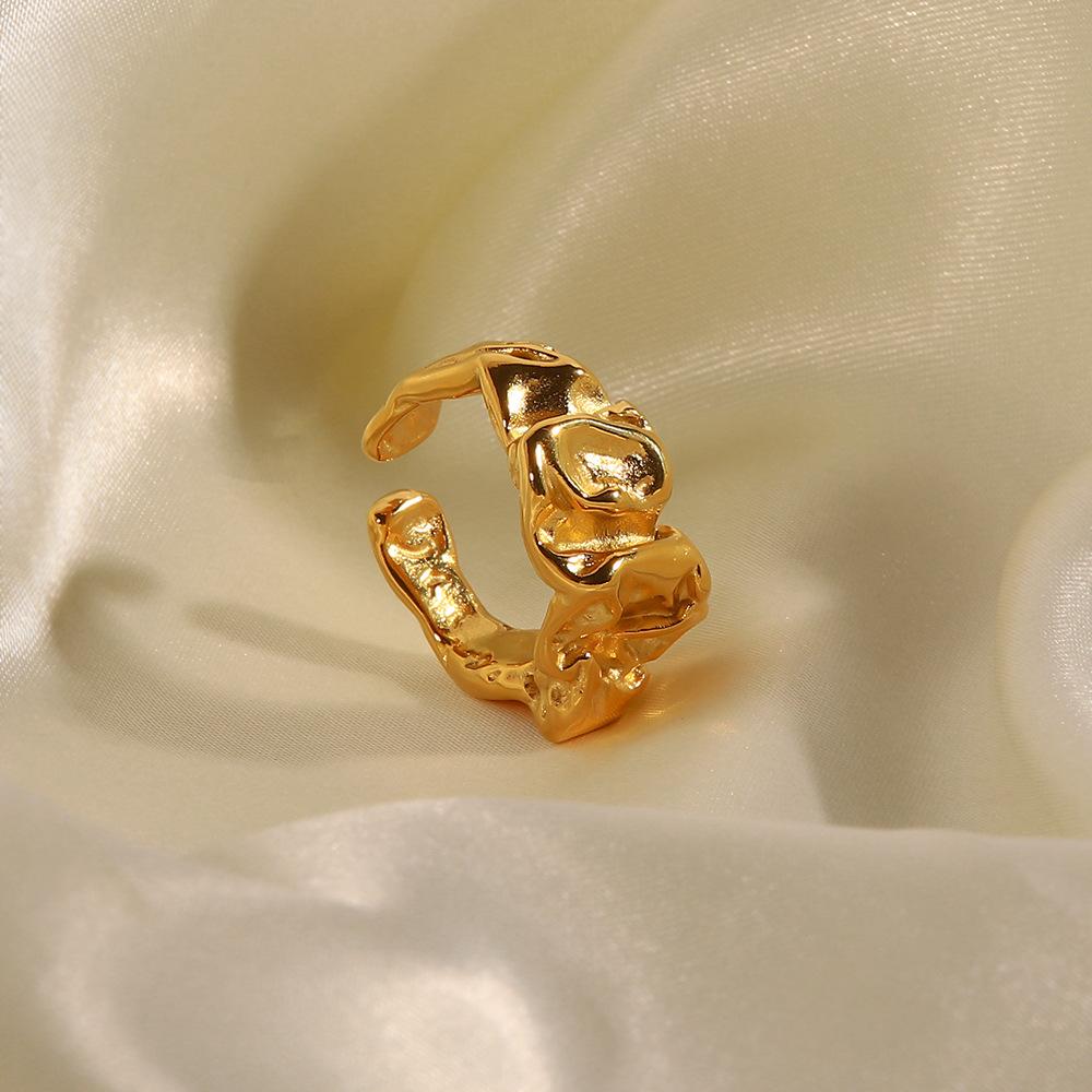 Lava ring ins trendy cold wind index finger ring simple and versatile stainless steel non-fading ring