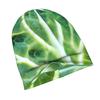 2D Flat Printing Green Cabbage Leaf Casual Style Knit Hat for Adults Perfect for Weekend Errands Quick Meetups Or Everyday City Wear with a Touch of