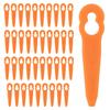 40pcs Plastic Lawn Mower Blades 40pcs Orange Plastic