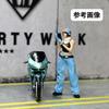Moreart 164 Miniature Figure & Motorcycle Set MO222160 (Model Girl, Model Diorama, Miniature Car) [Used]