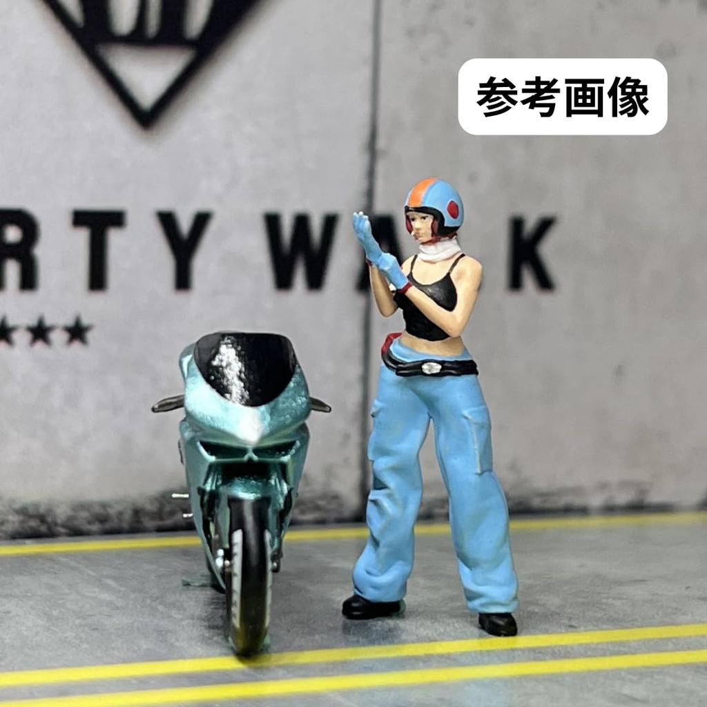 Moreart 164 Miniature Figure & Motorcycle Set MO222160 (Model Girl, Model Diorama, Miniature Car) [Used]
