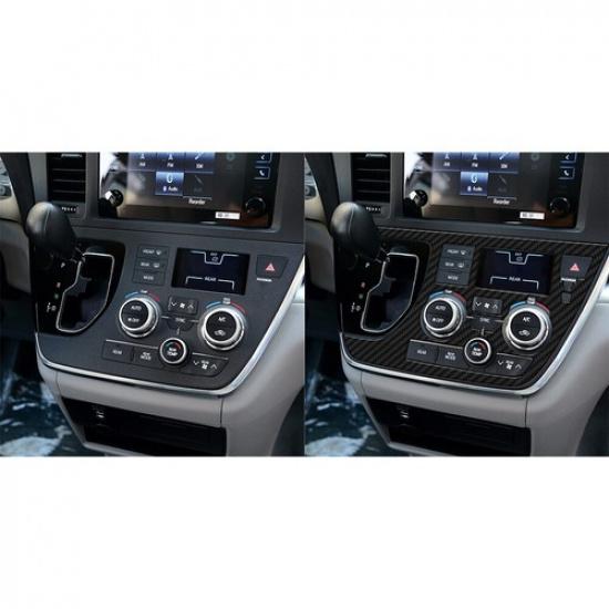 Carbon Fiber Interior Radio/Climate Control Cover Trim For Toyota Sienna