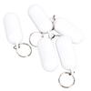 5Pcs Plastic Floating Keychain Pill Shape Float Key Ring for Boating Fishing Kayak Surfing Sailing