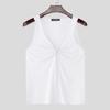 INCERUN Men V Neck Strap Sleeveless Twisted Casual Fitted Tank Tops Undershirts