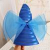 Fashionable Ruffles Design Organza Mesh Hat Wide Brim Large Bow Sun Hat Breathable Beach Hat Resort Wear