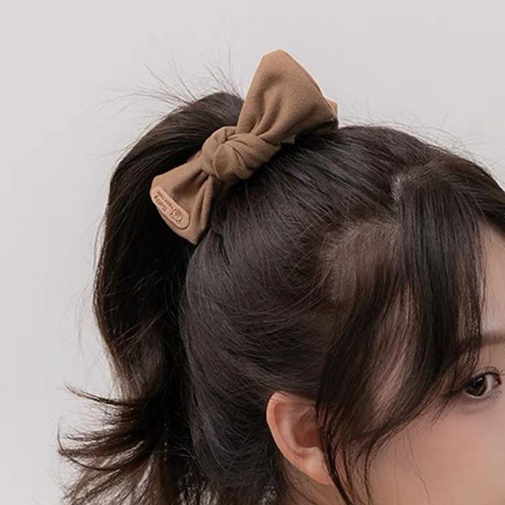 Ruffle Puff Hair Loop Vintage Bow Ponytail Strap Fashion Korean Headwear  for Meatball Head
