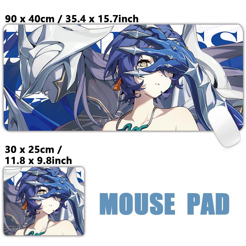 ZZZ Gaming Hoshimi Miyabi Ye Shunguang Tappetino Mouse Evelyn Ellen Zenless Zone Zero Tappetini da Scrivania per Tastiera XXL Ragazze Anime Tappetino Mouse