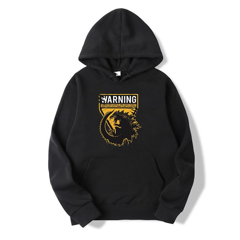 Godzilla Sweatshirt Adult Spring Autumn Hoodie with Hat Women Long Sleeve Clothes Pocket Cool Print Pullover Monster Clothes