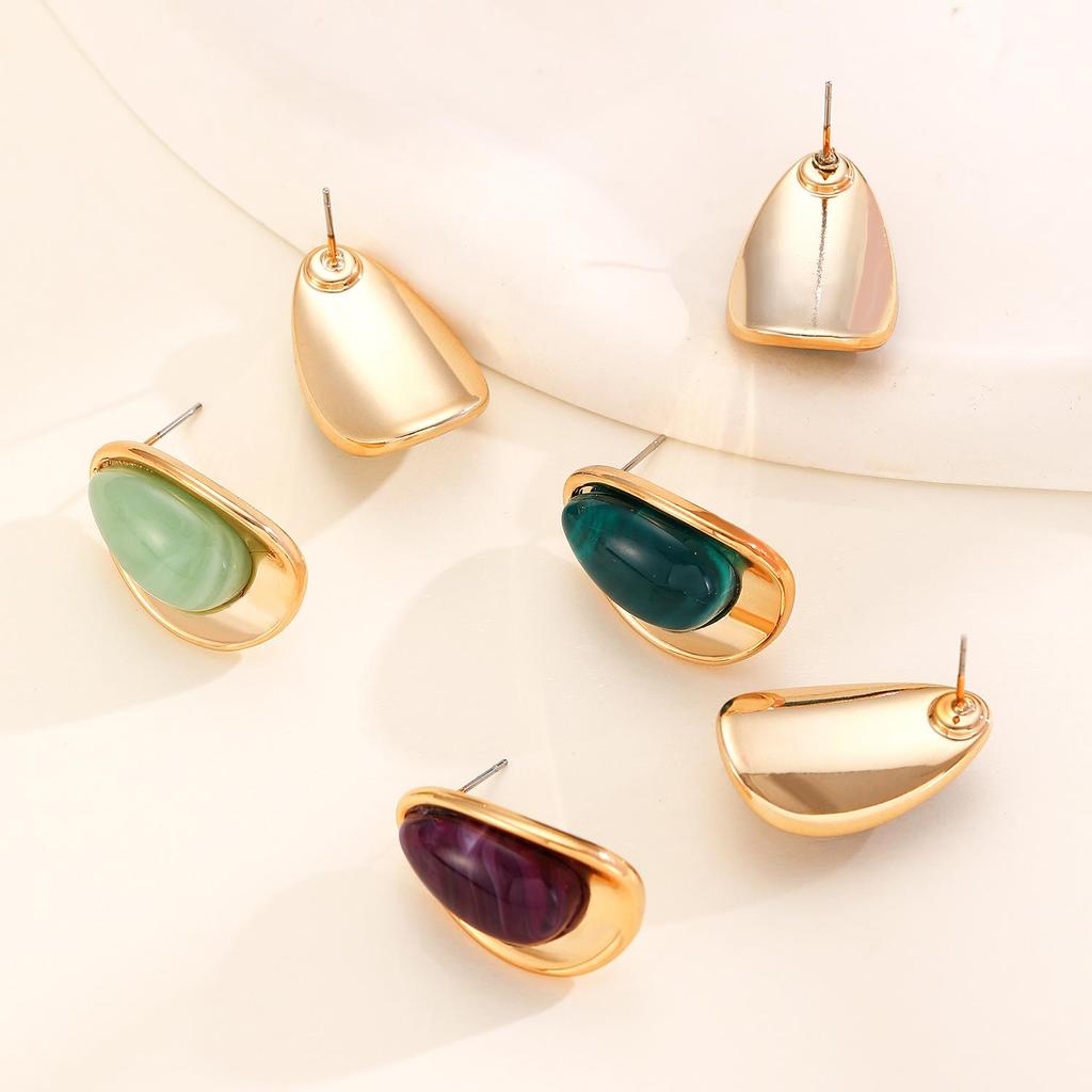 Fashion Exaggerated Temperament Dripping Oil Water Droplets Earrings For Women