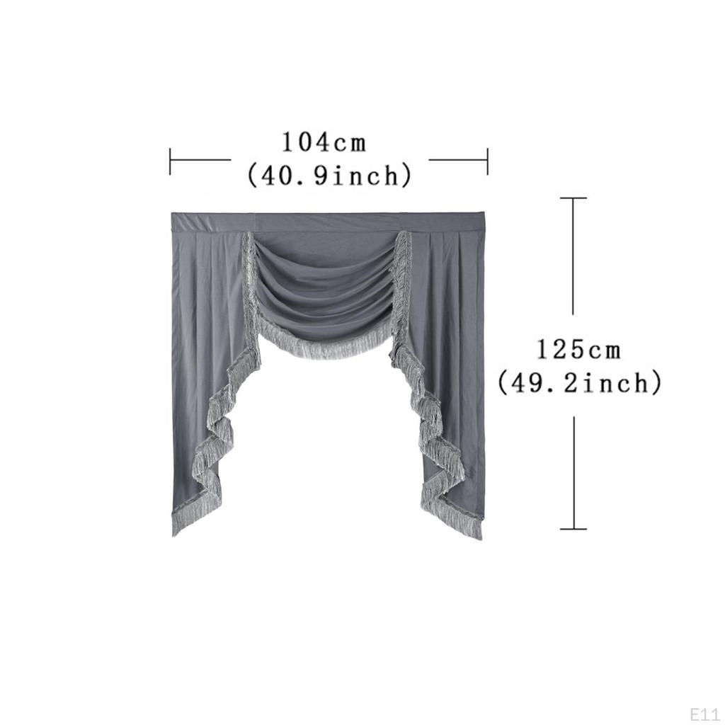 Thermal Rod Pocket Valance Curtain for Darkening Nursery Window Decor