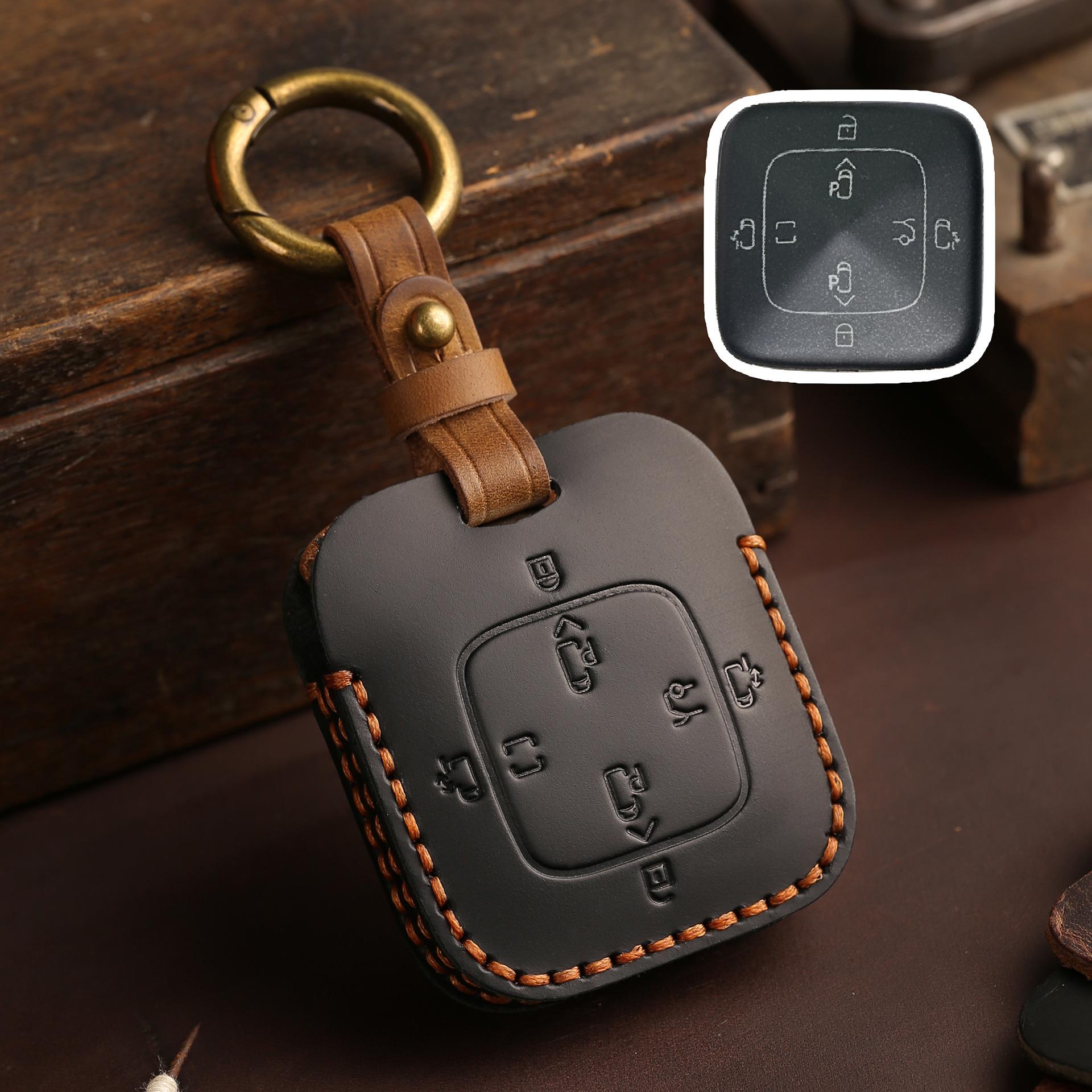 

Suitable for polar krypton 001 bluetooth physical key case zeekr geek 009 car x shell ring 23 leather key case