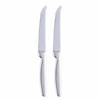 Bisda Steak Knives, 2-Piece Set, 9cm Blade, All Stainless Steel, Dishwasher Safe, Silver, Available in Multiple Colors