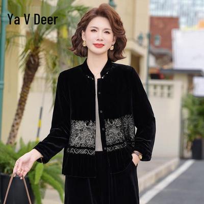 Elegante Completo Due Pezzi in Velluto da Donna