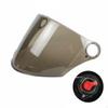 Lens Windproof Half Helmet Face Cover Enhanced Definition Windshield Visor Brown