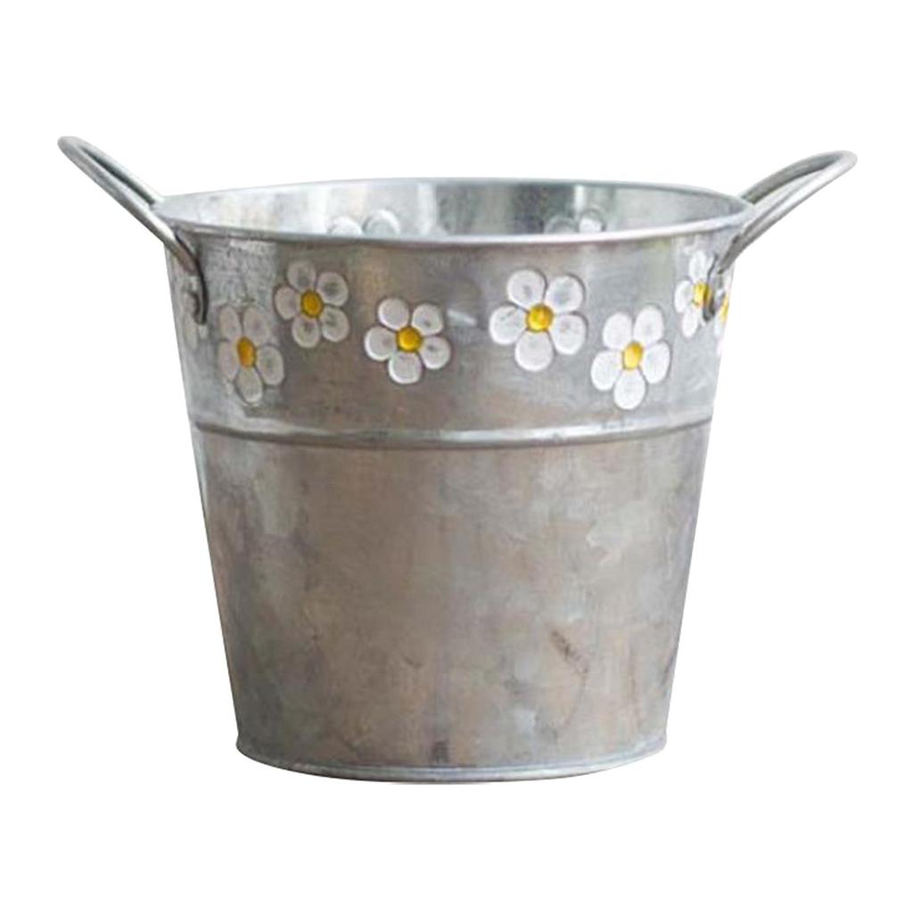 Basket Bucket Planters Pot, Storage Bucket, Rust Protection Basket Metal Pot