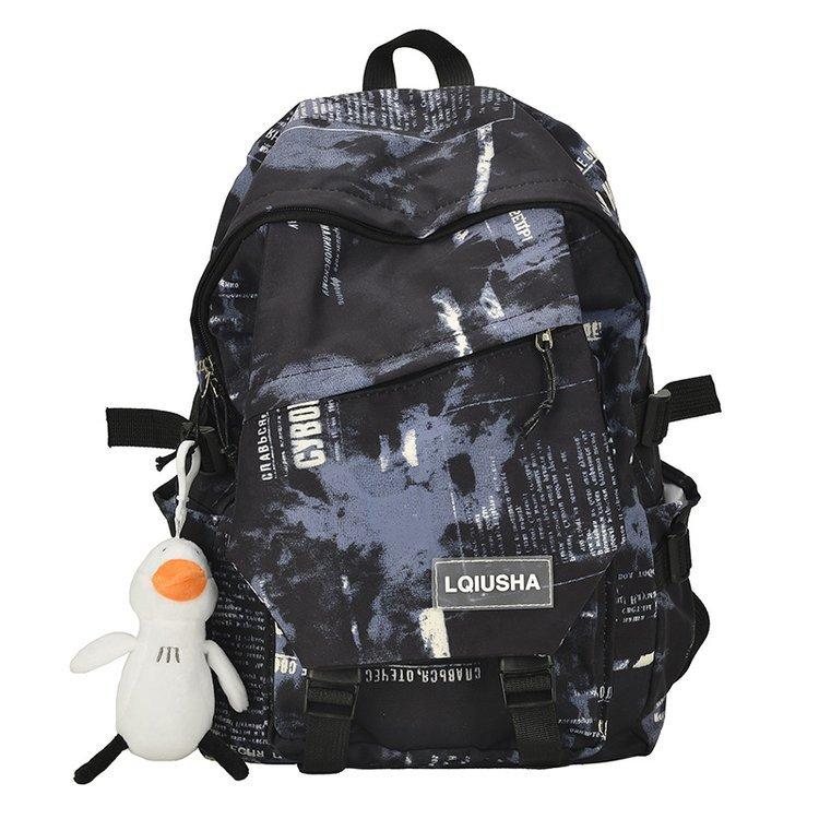 Schoolbag Trendy Versatile Student School Bag New Large Capacity Casual Backpack Harajuku Junior High School Student Backpack Female