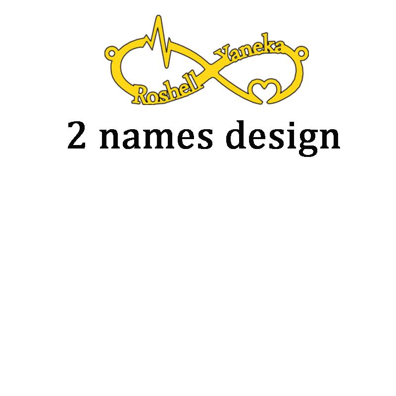 Atoztide 2022 New Stainless Steel Personalized Custom Couple Name Necklace Choker Chain Infinity Summer Pendant Nameplate Gift