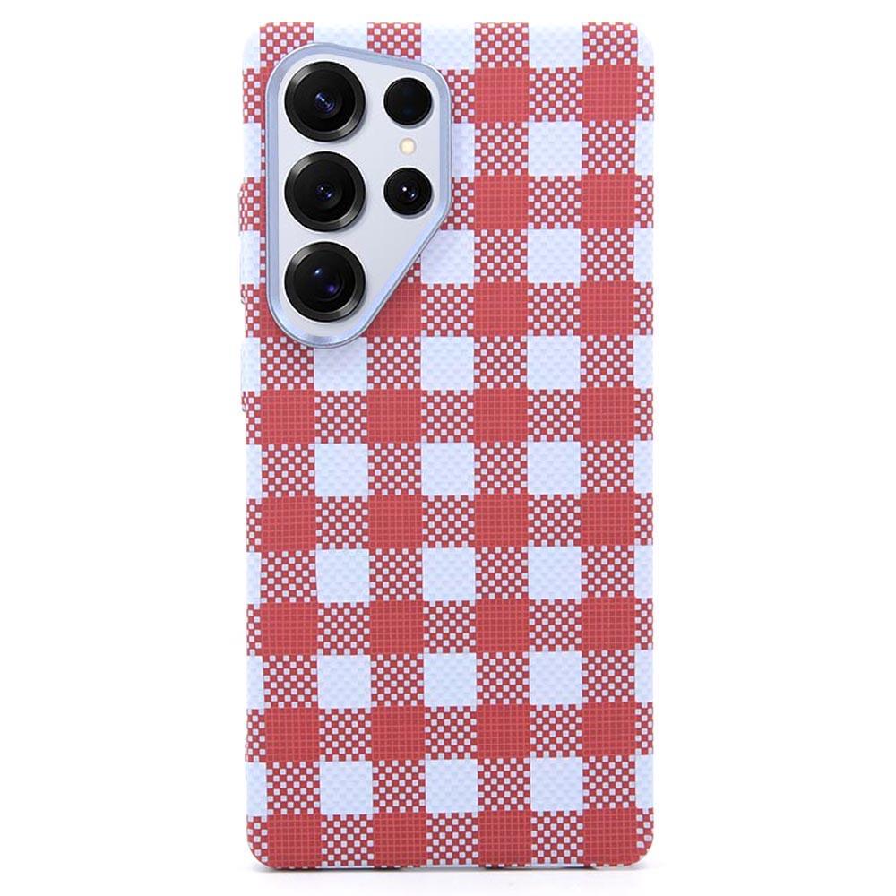 For Samsung Galaxy S25 Ultra Magnetic Case Carbon Fiber Texture Water Transfer PC Phone Cover