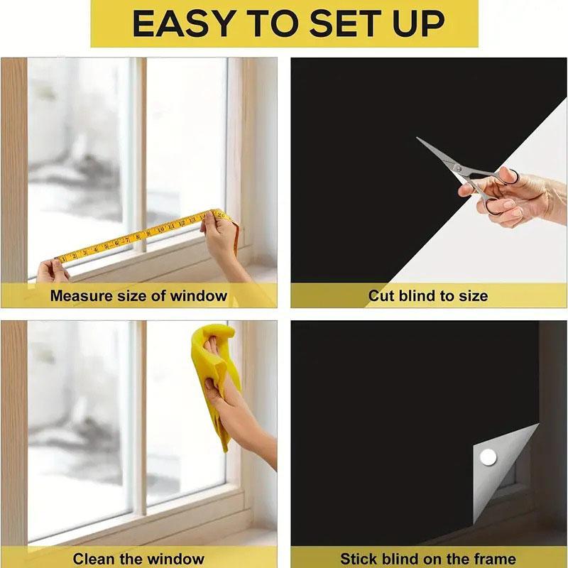 1PC Non-perforated Black Cloth DIY Portable Travel Blackout Curtain