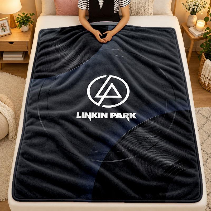 Flannel BlanketLinkin Park Warm Soft Throw Blanket for Indoor Sofa Bed Living Room Use