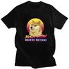 Anpassade Så Wow Mycket Retro Cheems Doge T-shirts Herr 100% Bomull T-shirt Toppar Shiba Inu T-shirts Kortärmad T-shirt Kläder