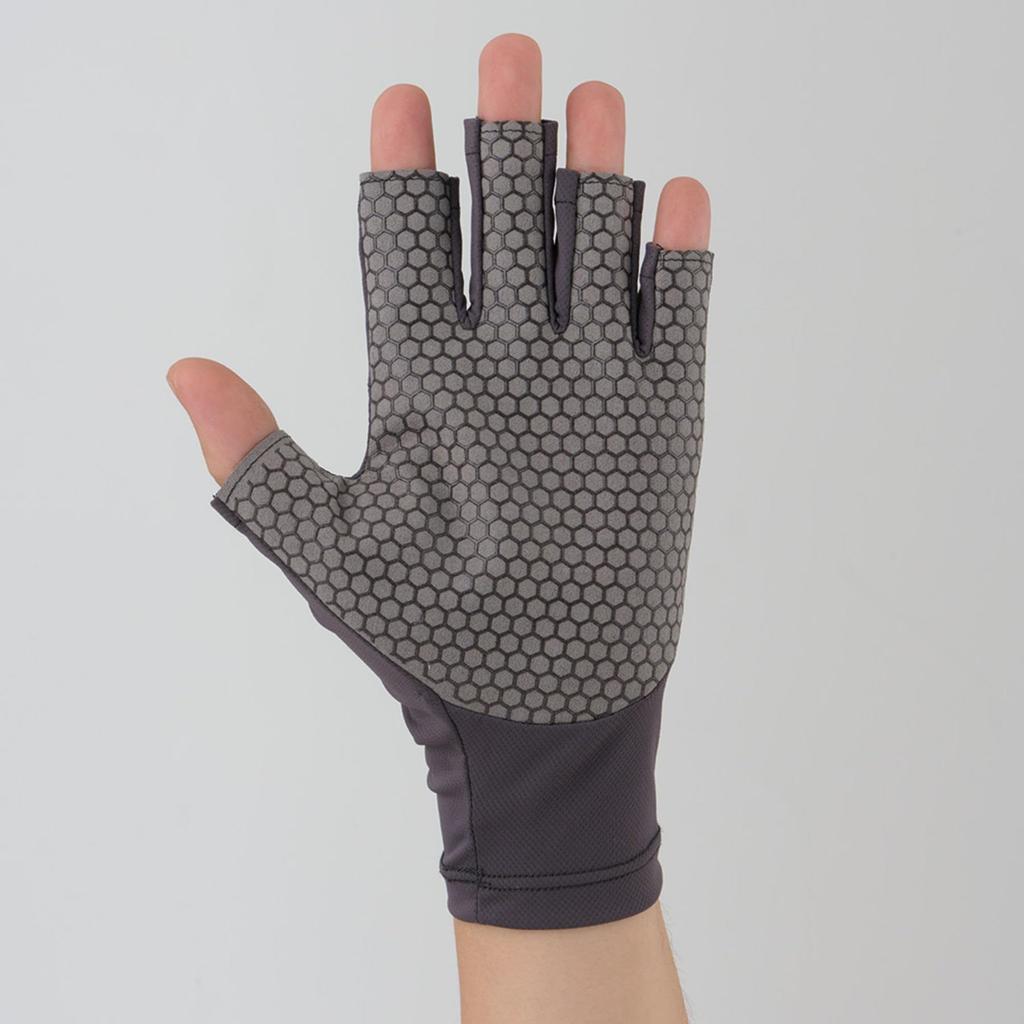 Rivalley RV UV Protection Fishing Gloves 5459 5C, Large, Gray,
