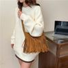 Retro Tassel Shoulder Women's Bag Winter New Personality Trend Commuter Tote Bag