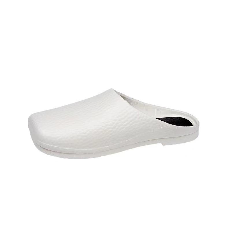 Baotou slippers female students wear new simple and fashionable versatile leather pattern one pedal lazy cool slippers female