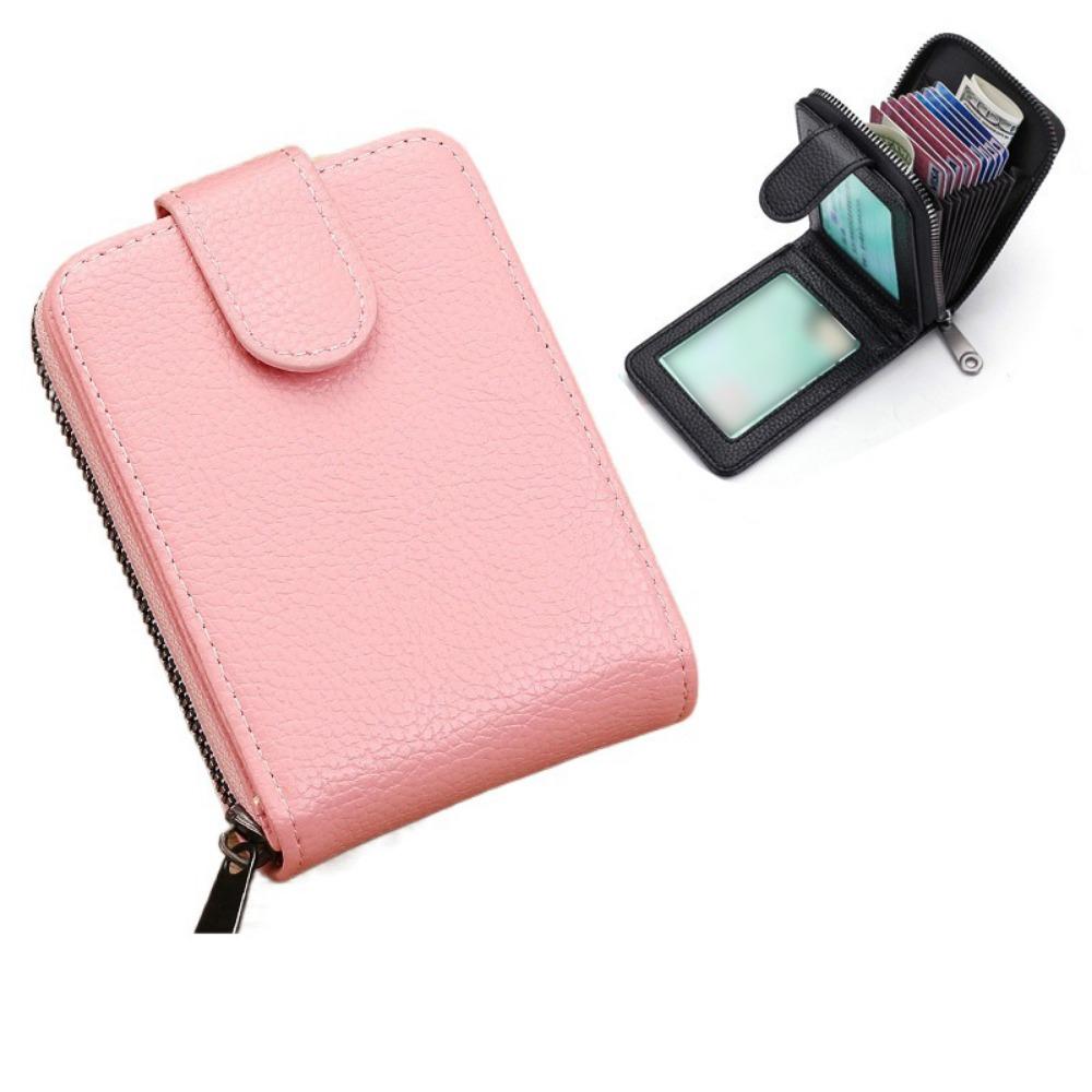 with Buckle Men's Zipper Wallet 11/16 Slots Portable Coin Purse PU Leather Card Holder  Female